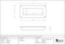 Beeswax Flush Handle - 73129 - Technical Drawing