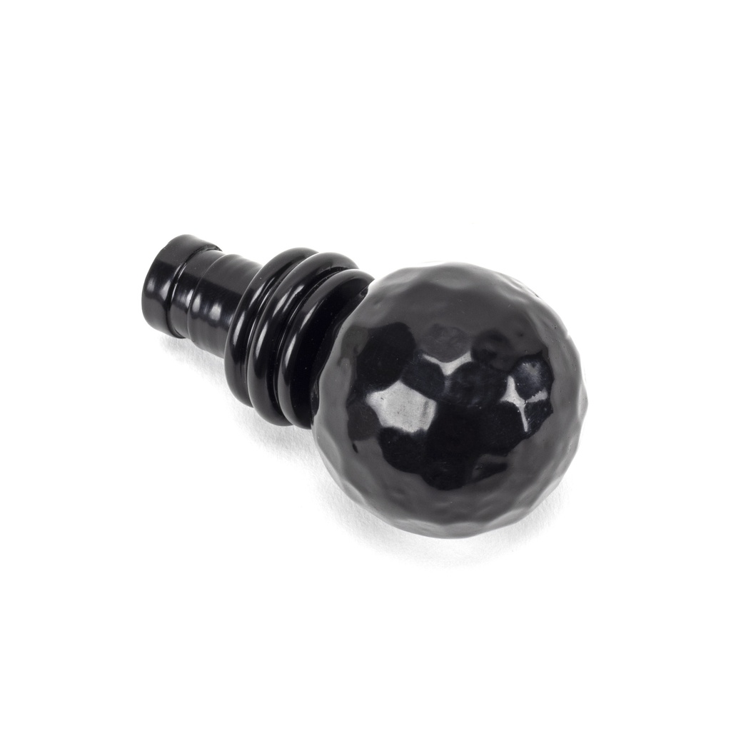 Black Hammered Ball Curtain Finial (pair) - 49901