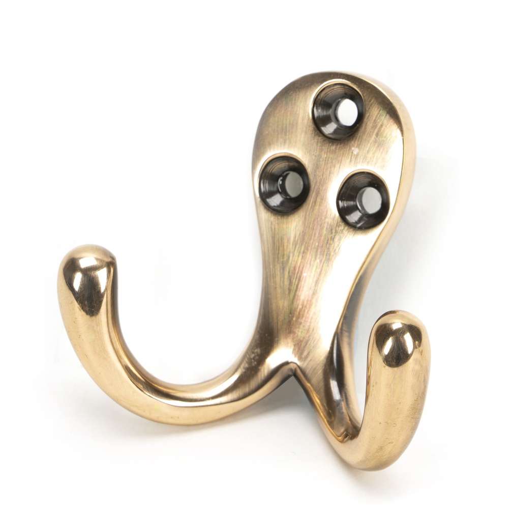 Polished Bronze Celtic Double Robe Hook - 46300