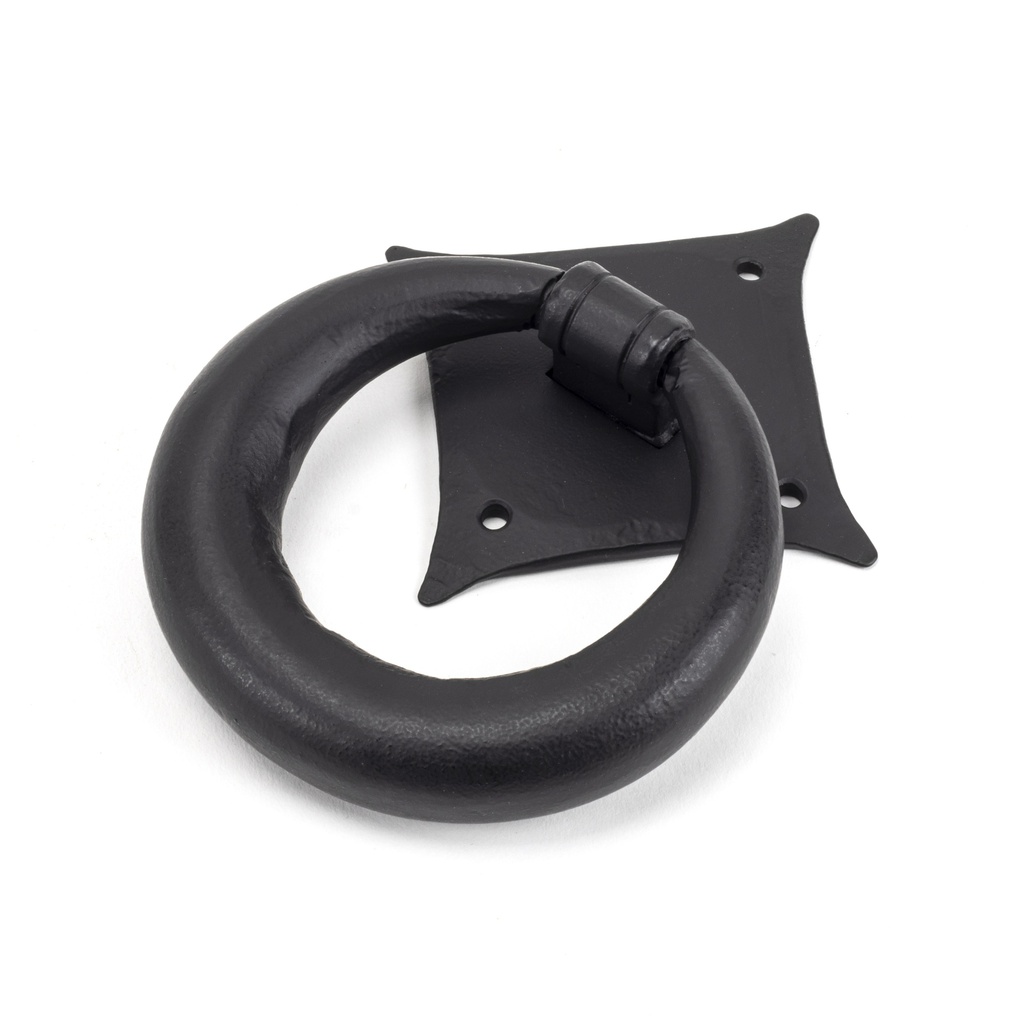 Matt Black Ring Door Knocker - 49594