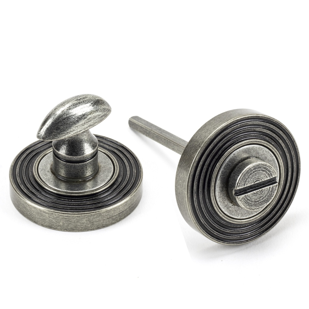 Pewter Round Thumbturn Set (Beehive) - 45753