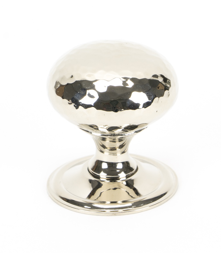 Polished Nickel Hammered Mushroom Cabinet Knob 38mm - 46027