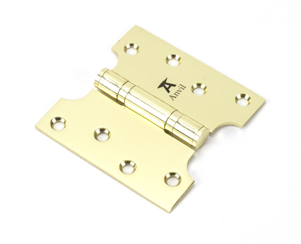 Polished Brass 4" x 2" x 4" Parliament Hinge (pair) ss - 49554