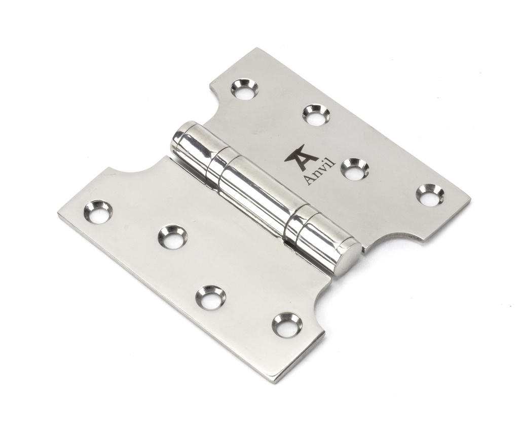 Polished SS 4" x 2" x 4" Parliament Hinge (pair) - 49577
