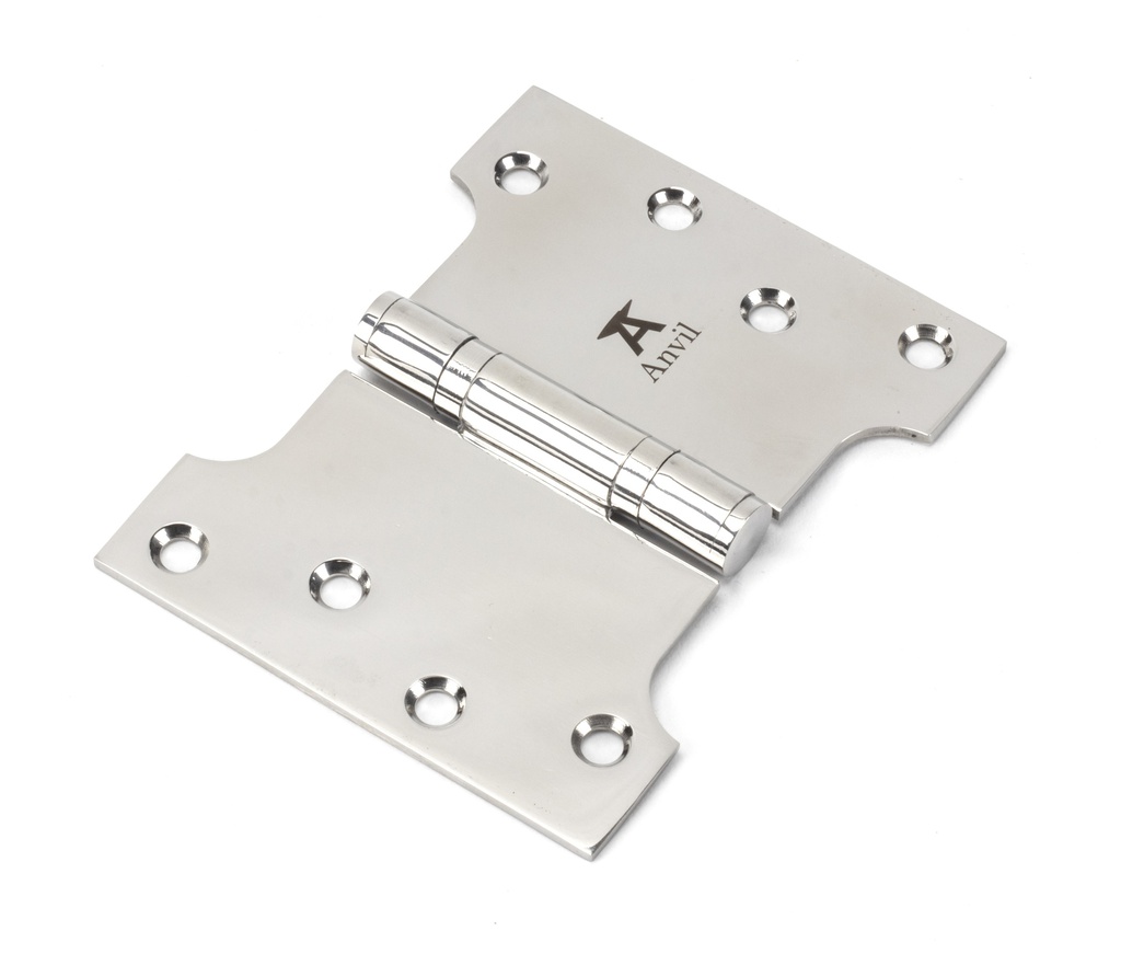 Polished SS 4" x 3" x 5" Parliament Hinge (pair) - 49578