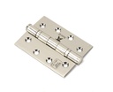 Polished Nickel 4&quot; Ball Bearing Butt Hinge (pair) ss - 49582