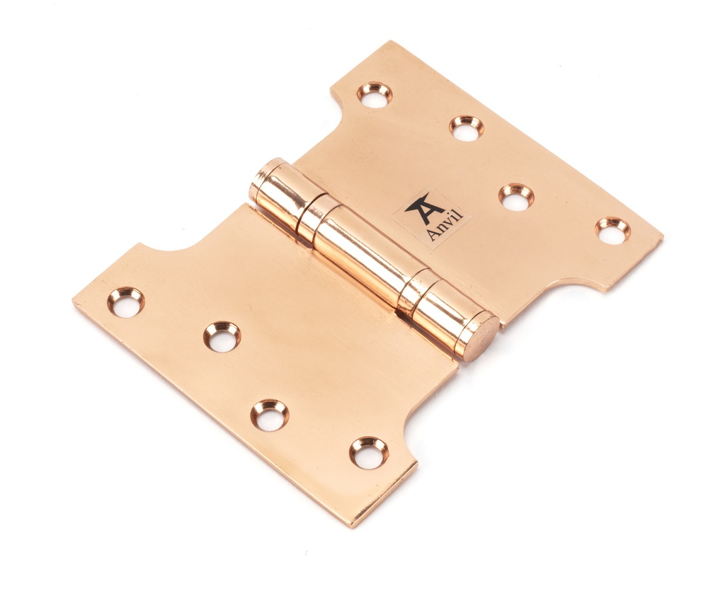 Polished Bronze 4&quot; x 3&quot; x 5&quot; Parliament Hinge (pair) ss - 46523