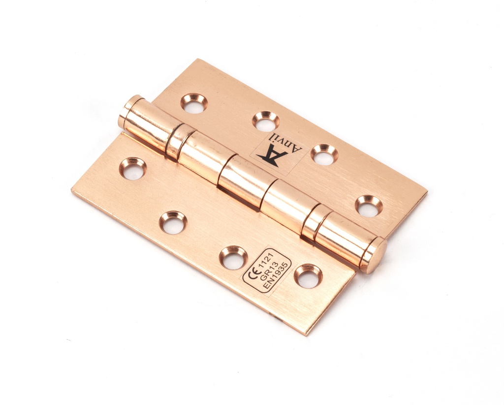 Polished Bronze 4&quot; Ball Bearing Butt Hinge (pair) ss - 46526