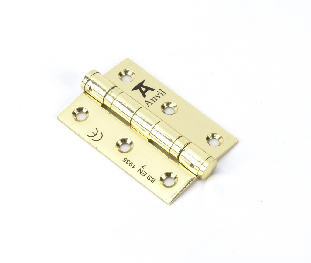 Polished Brass 3" Ball Bearing Butt Hinge (pair) ss - 49572