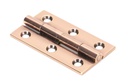 Polished Bronze 2&quot; Butt Hinge (pair) - 49922