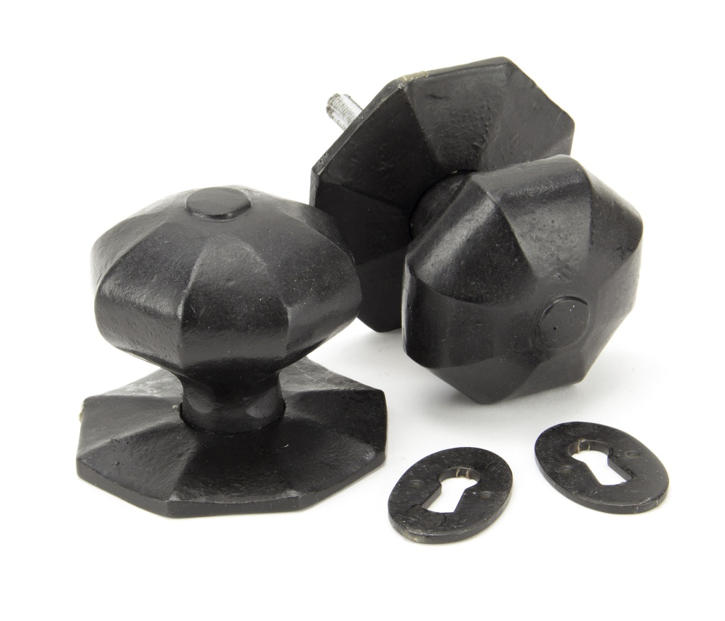 External Beeswax Large Octagonal Mortice/Rim Knob Set - 91499