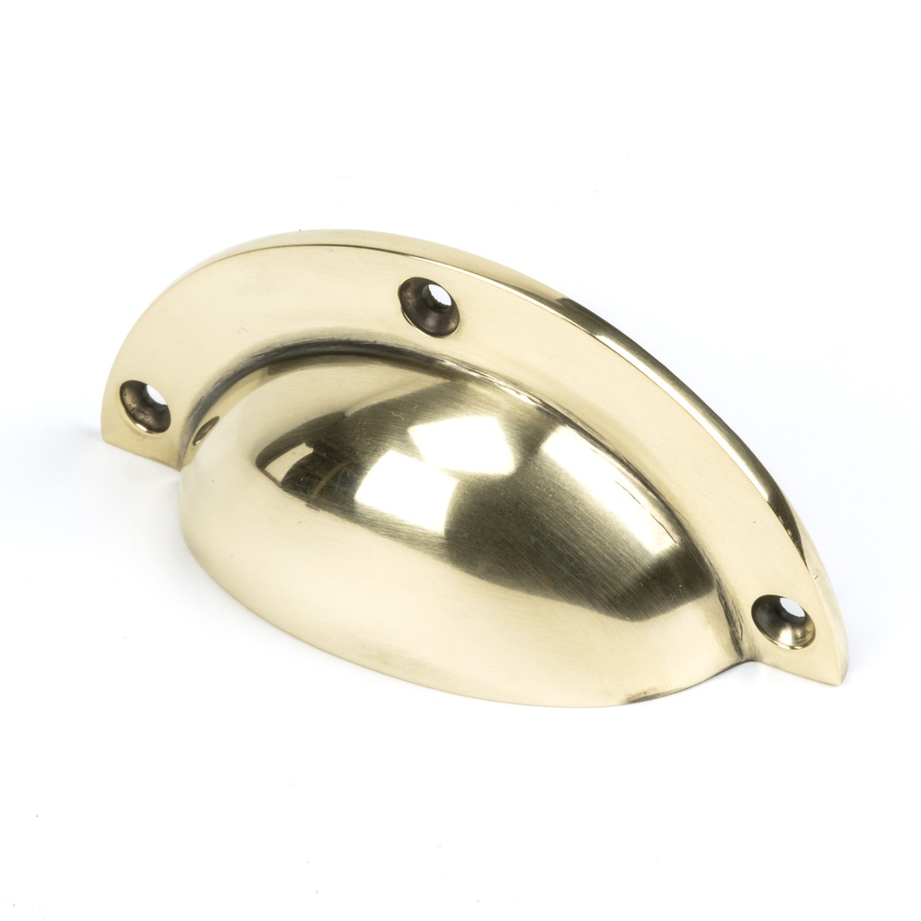 Aged Brass 4&quot; Plain Drawer Pull - 91522