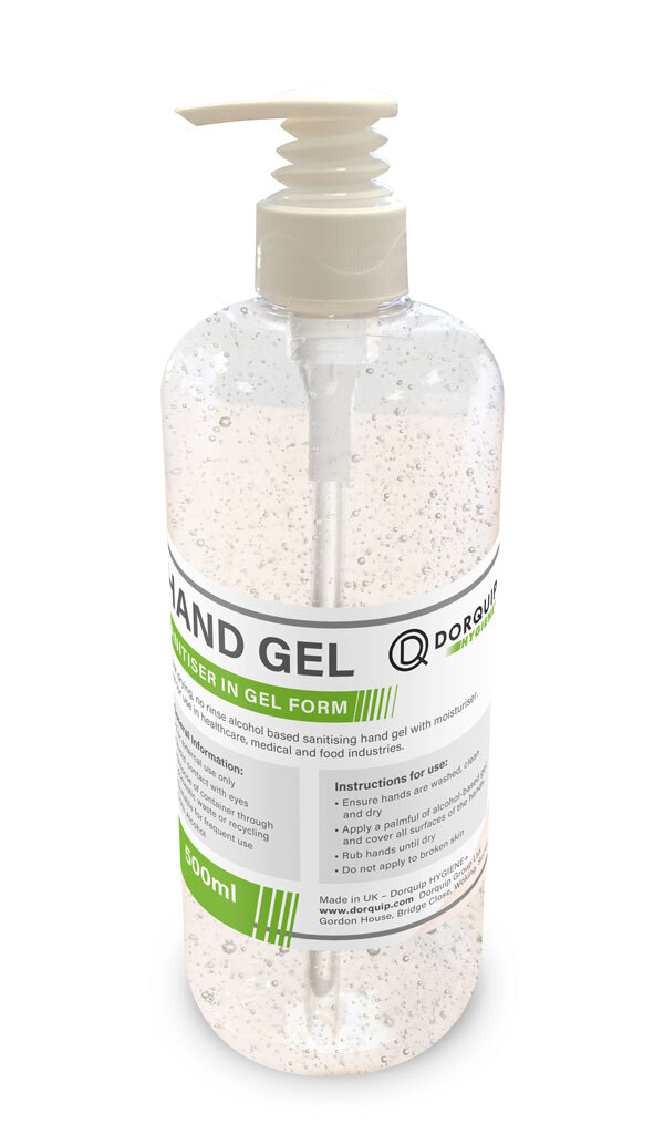 Hygiene+ 500ml 70% Hand Gel with hand pump dispenser (Bulk Pack 198 bottles)