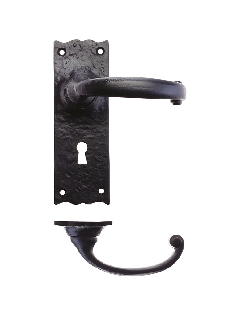 Traditional Lever on Lock Backplate - 6&quot;