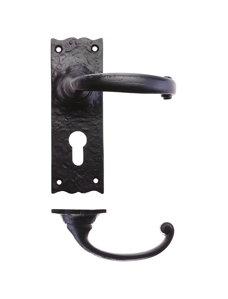 Traditional Lever on Euro Backplate - 6&quot;