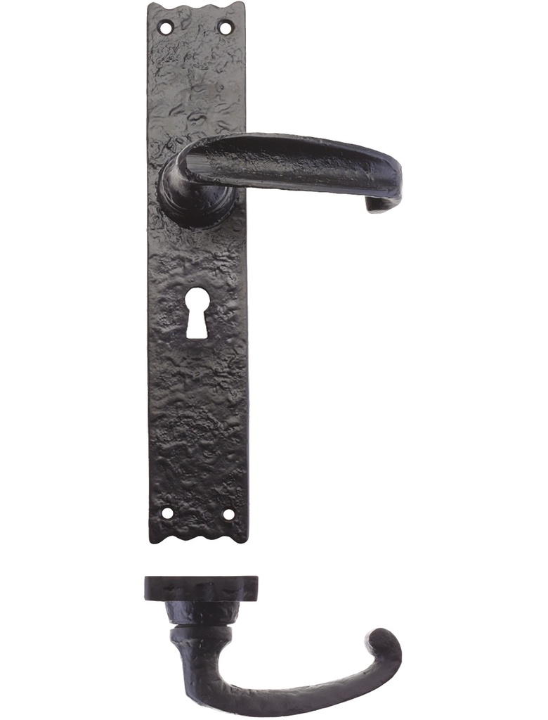 Traditional Lever on Lock Long Backplate - 10&quot;