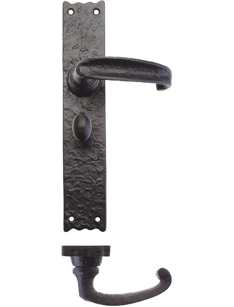 Traditional Lever on Bathroom Long Backplate - 10&quot;