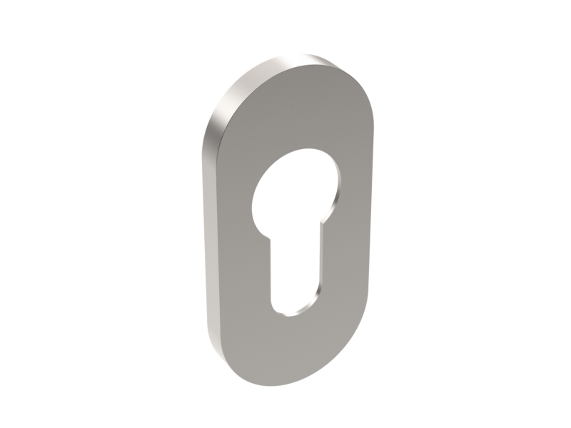 Narrow-Plate Oval Escutcheon for Euro Profile Cylinder - SSS