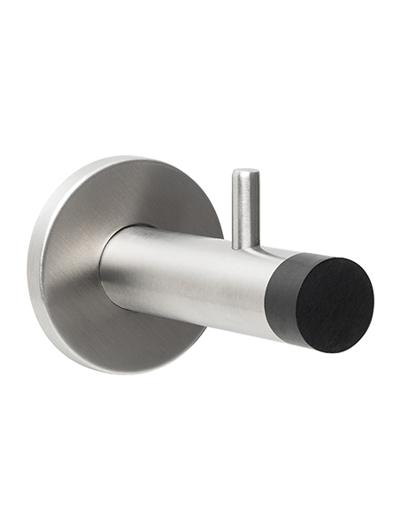 Buffered Coat Hook with Coat Pin 82mm - Satin Stainless Steel