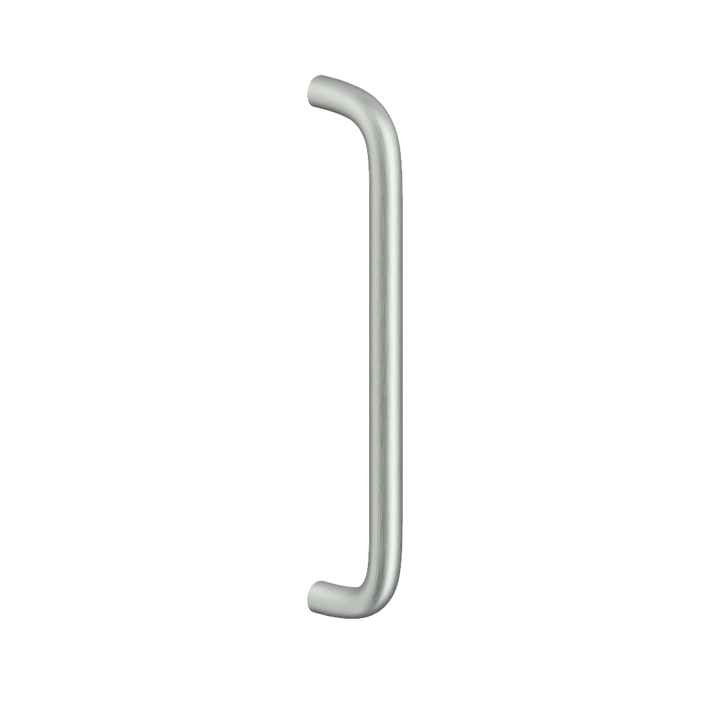 Round Bar Pull Handle - 425 x 19mm - Bolt Fix - Satin Stainless Steel