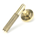 Aged Brass Brompton Lever on Rose Set (Beehive) - 45661