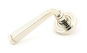 Polished Nickel Avon Round Lever on Rose Set (Art Deco) - 45620