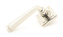 Polished Nickel Avon Round Lever on Rose Set (Square) - 45622