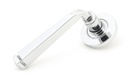 Polished Chrome Avon Round Lever on Rose Set (Plain) - Unsprung - 49949