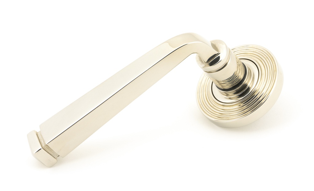 Polished Nickel Avon Round Lever on Rose Set (Beehive) - Unsprung - 49955