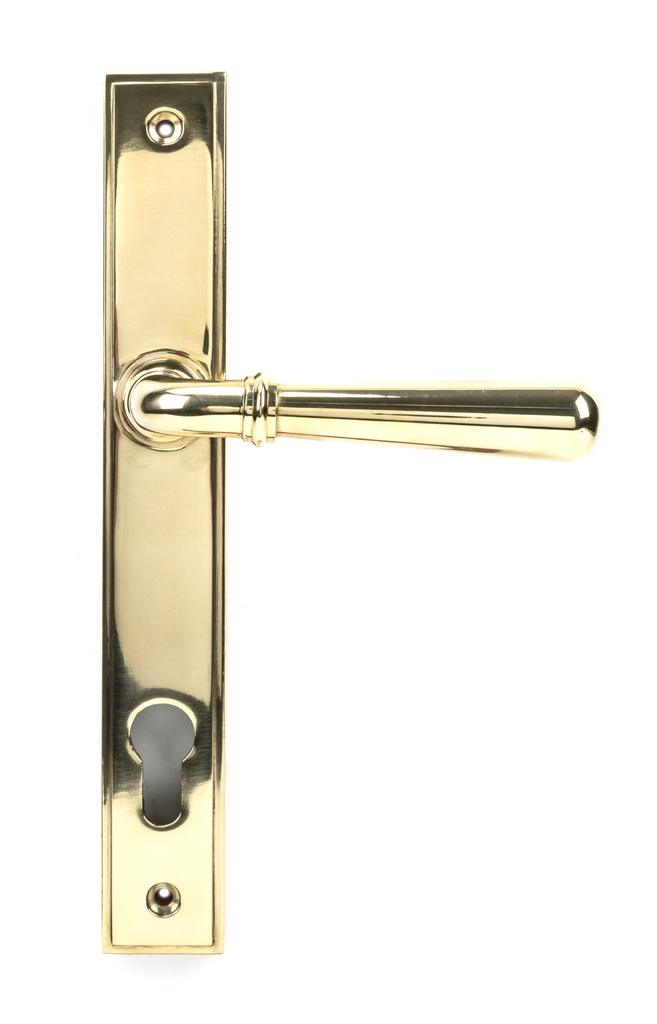 Polished Brass Newbury Slimline Lever Espag. Lock Set - 46529