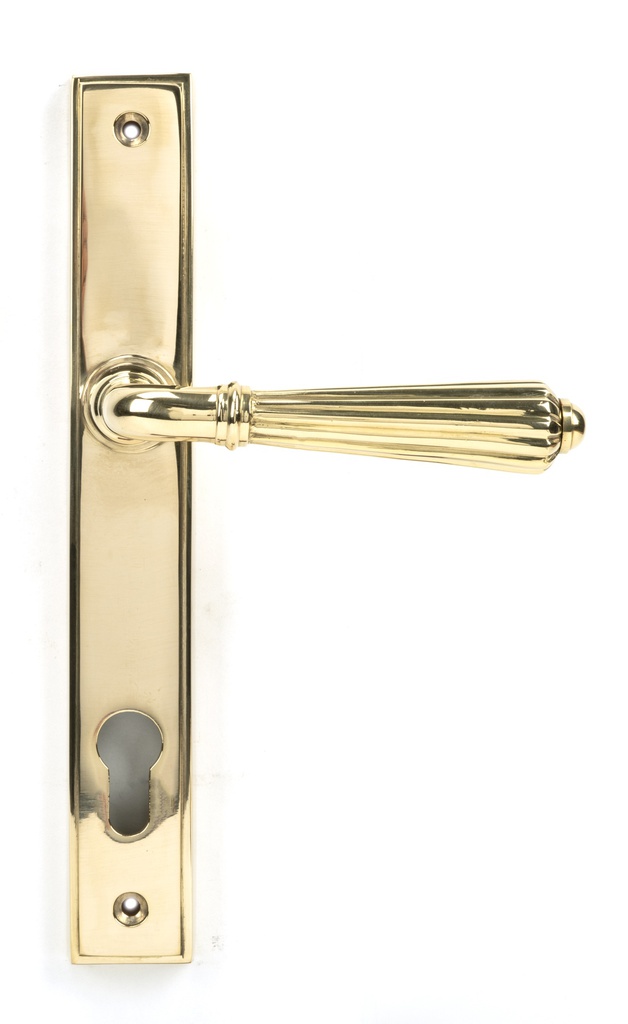 Polished Brass Hinton Slimline Lever Espag. Lock Set - 46547