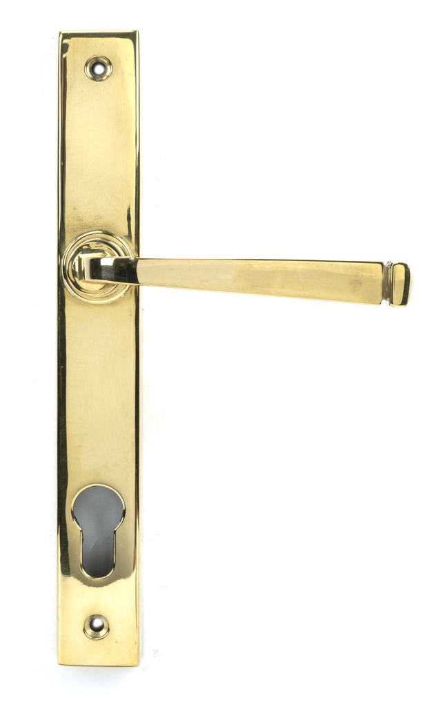 Polished Brass Avon Slimline Lever Espag. Lock Set - 46548