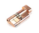 Polished Bronze 30/30 5pin Euro Cylinder/Thumbturn - 45841