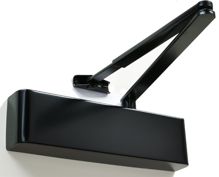 Overhead Door Closer Size 2-5 BC/DA c/w Semi-Radius Cover - Onyx Black