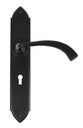 Black Gothic Curved Sprung Lever Lock Set - 33136