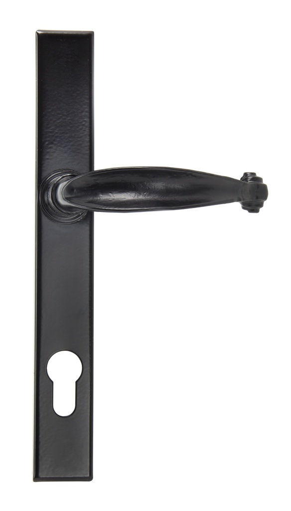 Black Cottage Slimline Lever Espag. Lock Set - 33035