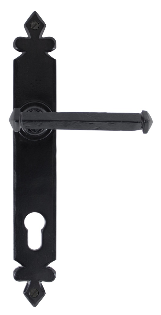 Black Tudor Lever Espag. Lock Set - 33172