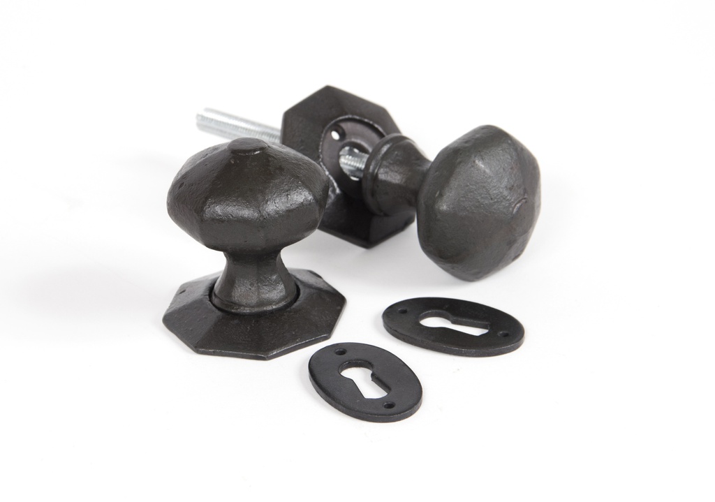 Beeswax Octagonal Mortice/Rim Knob Set - 33228