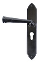 Black Gothic Lever Euro Lock Set - 33277
