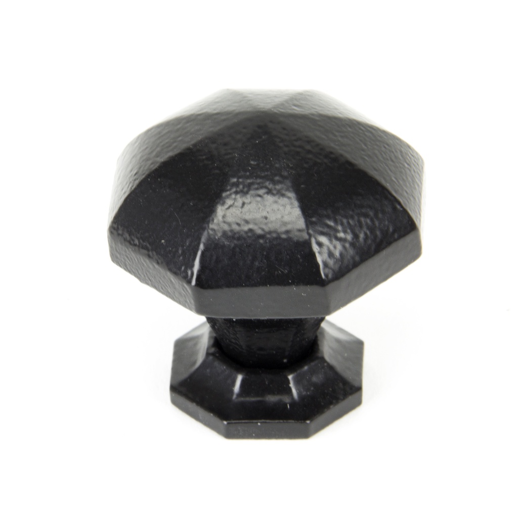 Black Octagonal Cabinet Knob - Large - 33373