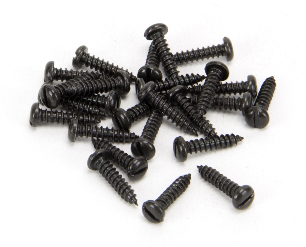 Black 4 x 1/2&quot; Round Head Screws (25) - 33403