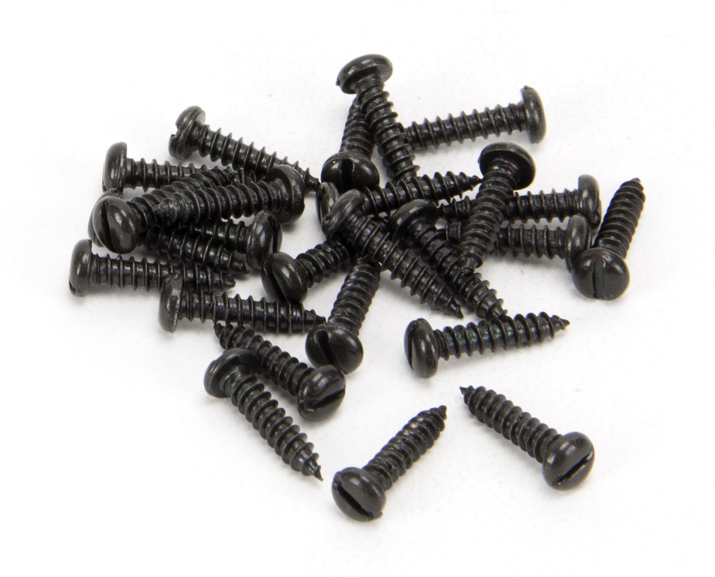 Black 4 x 1/2" Round Head Screws (25) - 33403