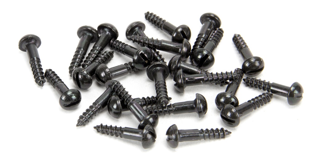 Black 8 x 3/4&quot; Round Head Screws (25) - 33414