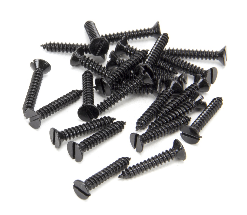 Black 8 x 1&quot; Countersunk Screws (25) - 33417