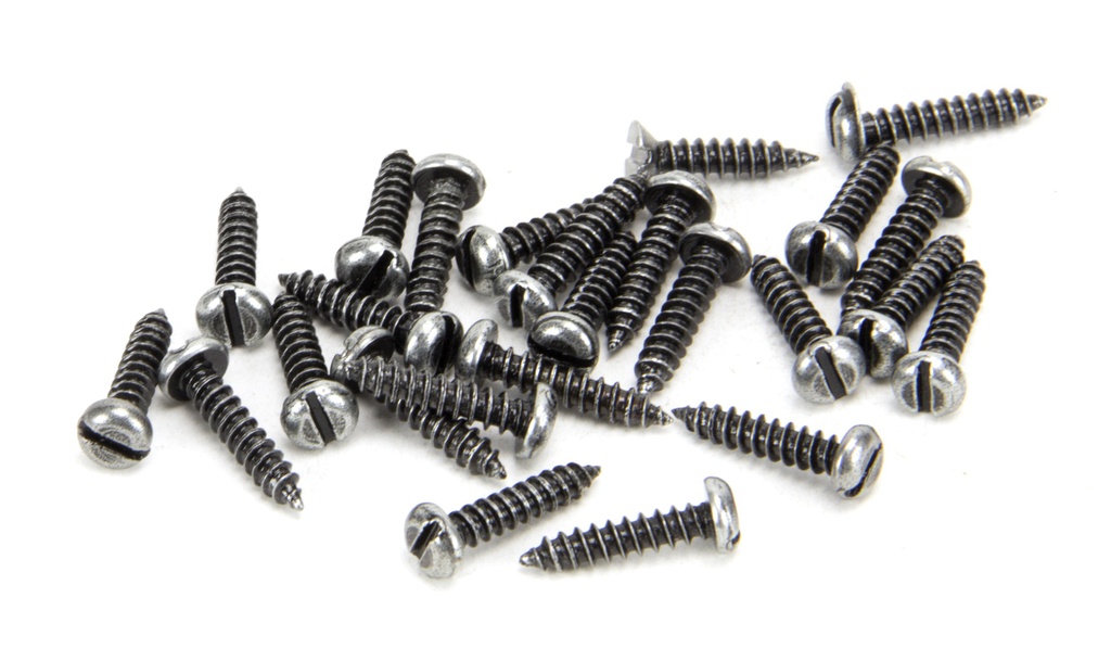 Pewter 4 x 1/2" Round Head Screws (25) - 33421