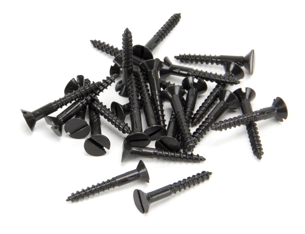 Black 6 x 1&quot; Countersunk Screws (25) - 33422