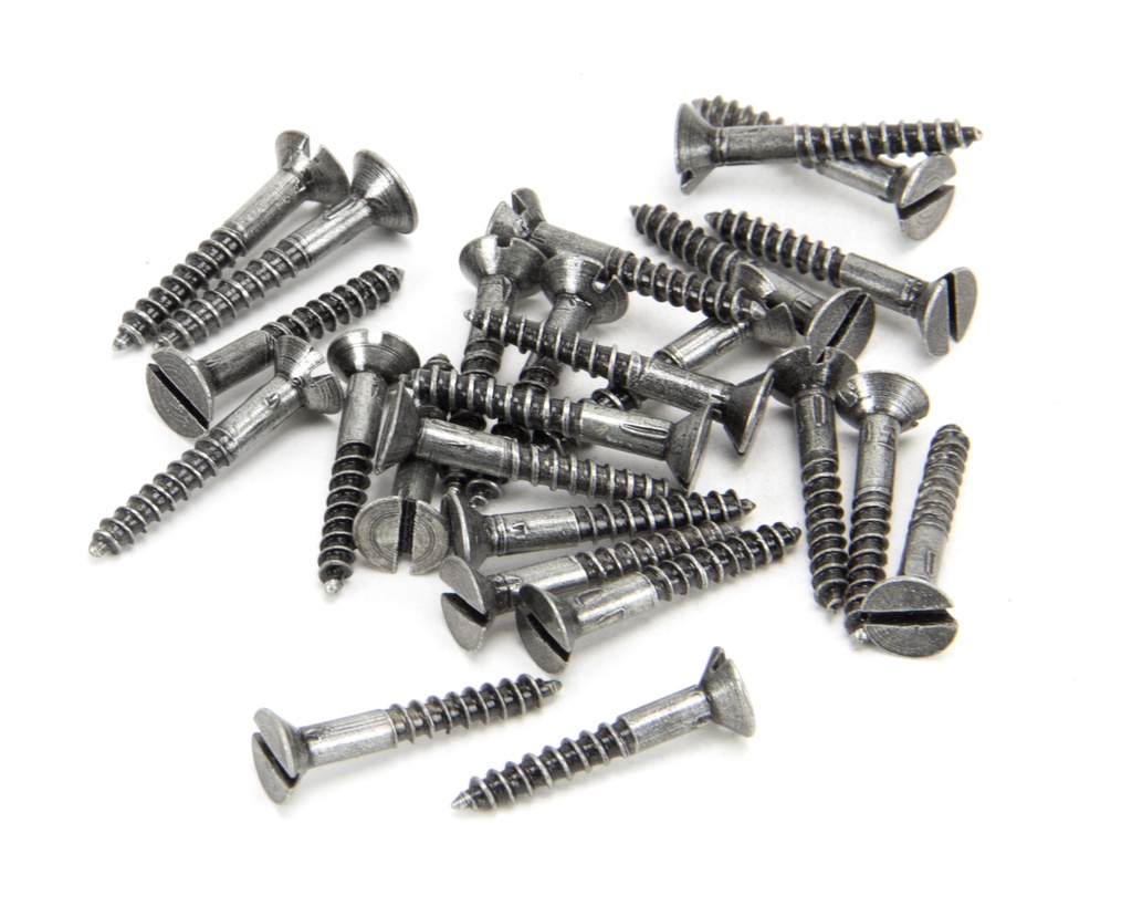 Pewter 6 x 1&quot; Countersunk Screws (25) - 33424