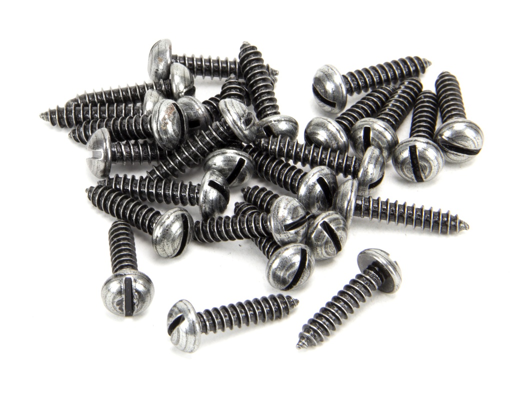 Pewter 8 x 3/4&quot; Round Head Screws (25) - 33431