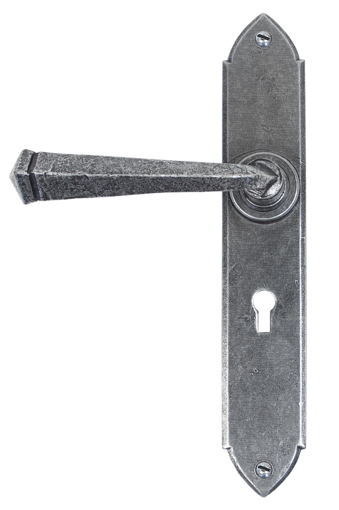 Pewter Gothic Lever Lock Set - 33600