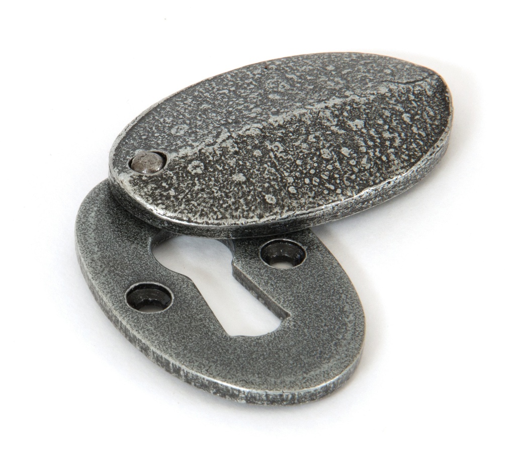 Pewter Oval Escutcheon &amp; Cover - 33664